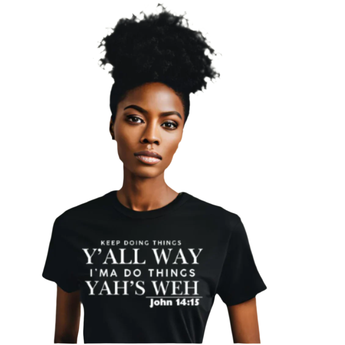 Adult Short Sleeve Unisex Black Yahweh T-Shirt