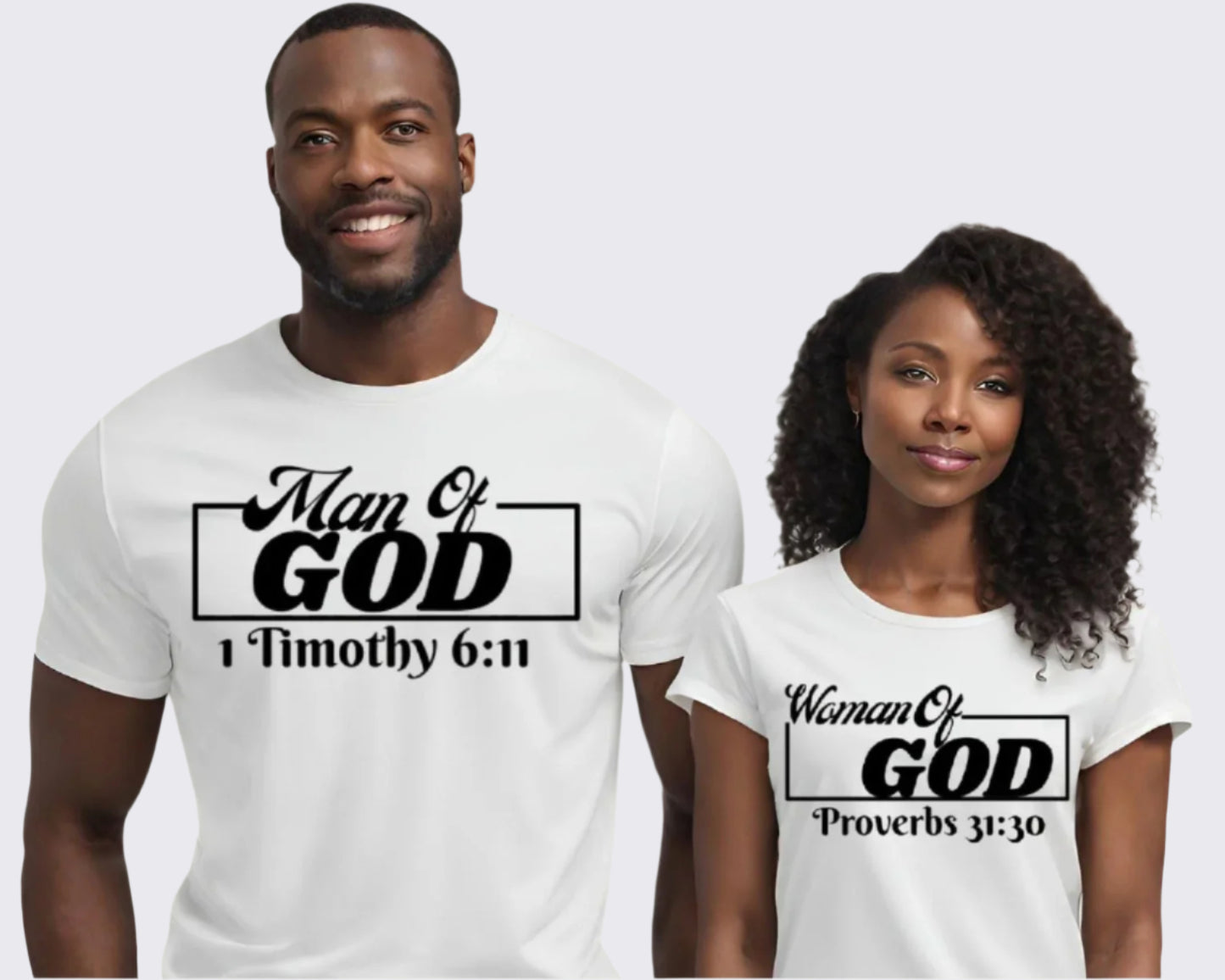 Family Adult Short Sleeve Unisex Man & Woman Of God T-Shirt