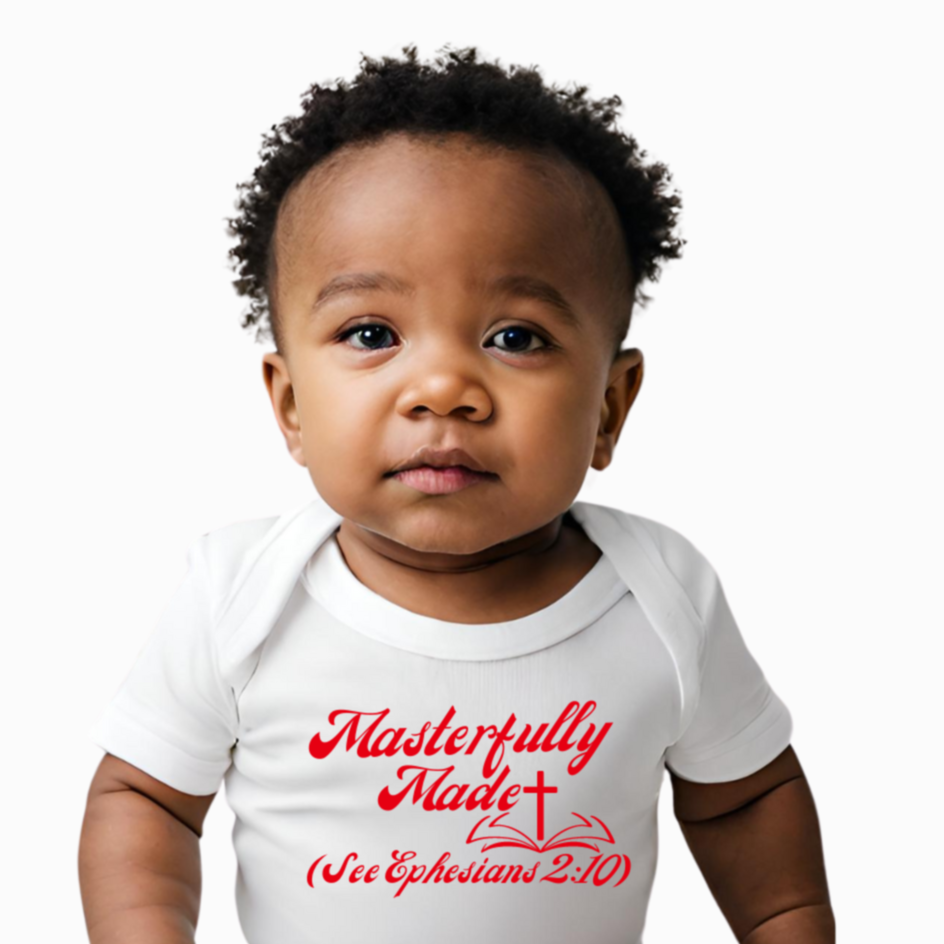 Infant Short Sleeve Unisex Masterfully Made Onesie